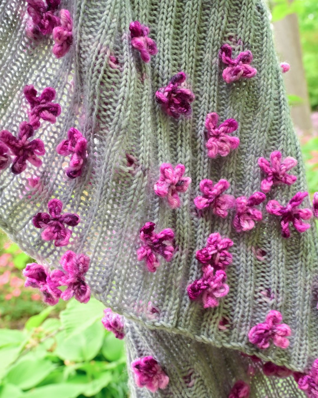 Floral Bouquet Shawl Pattern by Xandy Peters
